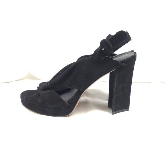 Diane Von Furstenberg Suede Triangle Heels [B17] - Picture 4 of 10